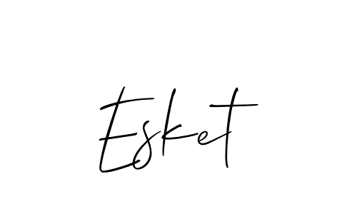 Esket stylish signature style. Best Handwritten Sign (Allison_Script) for my name. Handwritten Signature Collection Ideas for my name Esket. Esket signature style 2 images and pictures png