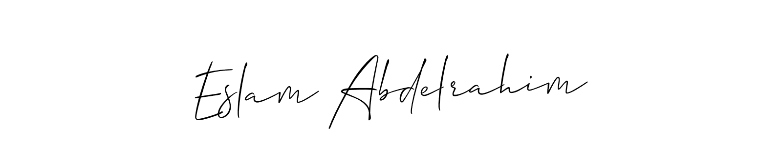 Design your own signature with our free online signature maker. With this signature software, you can create a handwritten (Allison_Script) signature for name Eslam Abdelrahim. Eslam Abdelrahim signature style 2 images and pictures png
