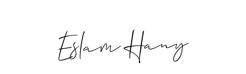 Design your own signature with our free online signature maker. With this signature software, you can create a handwritten (Allison_Script) signature for name Eslam Hany. Eslam Hany signature style 2 images and pictures png