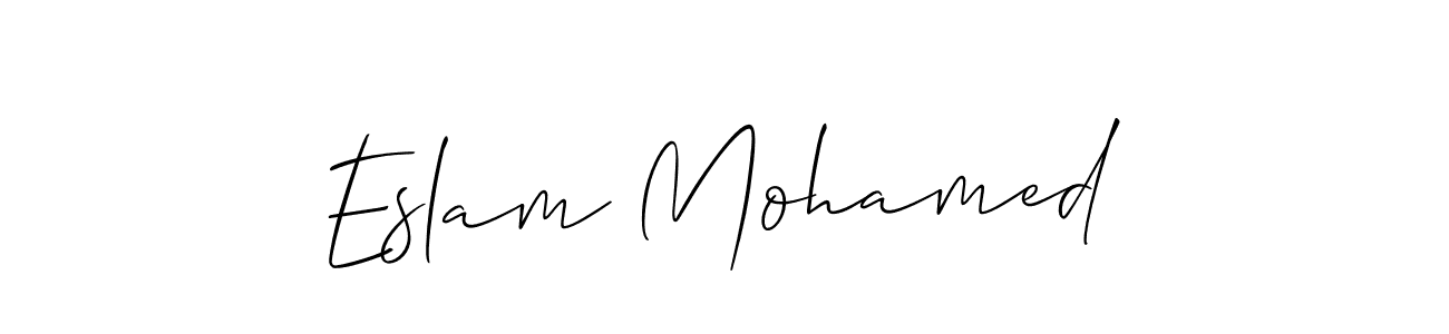 Design your own signature with our free online signature maker. With this signature software, you can create a handwritten (Allison_Script) signature for name Eslam Mohamed. Eslam Mohamed signature style 2 images and pictures png