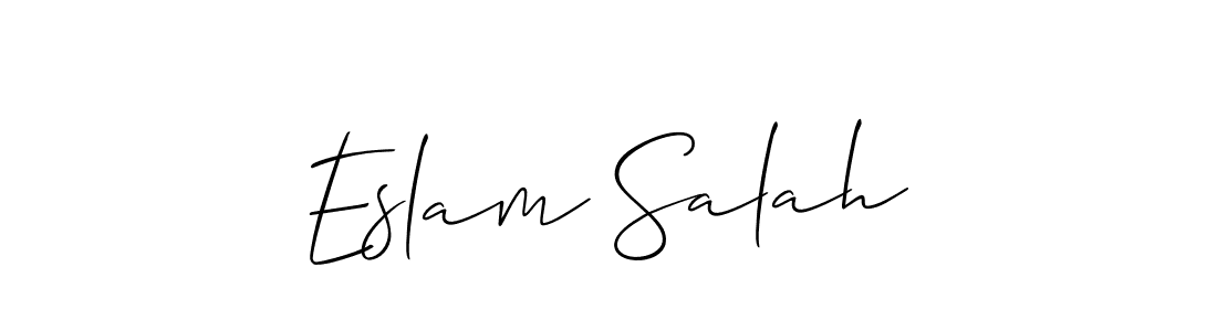 Create a beautiful signature design for name Eslam Salah. With this signature (Allison_Script) fonts, you can make a handwritten signature for free. Eslam Salah signature style 2 images and pictures png