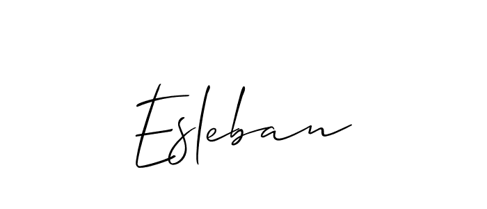 How to make Esleban signature? Allison_Script is a professional autograph style. Create handwritten signature for Esleban name. Esleban signature style 2 images and pictures png