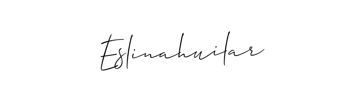 How to make Eslinahuilar name signature. Use Allison_Script style for creating short signs online. This is the latest handwritten sign. Eslinahuilar signature style 2 images and pictures png