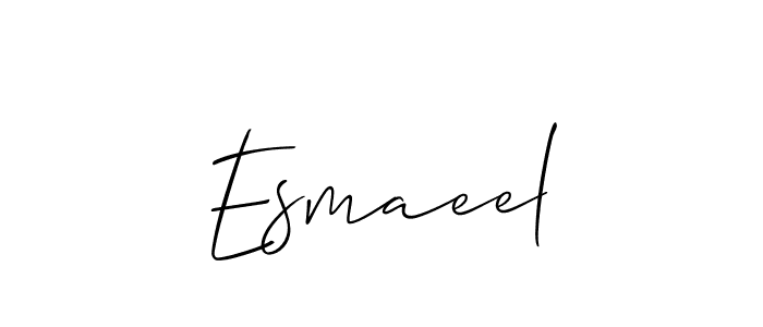 The best way (Allison_Script) to make a short signature is to pick only two or three words in your name. The name Esmaeel include a total of six letters. For converting this name. Esmaeel signature style 2 images and pictures png