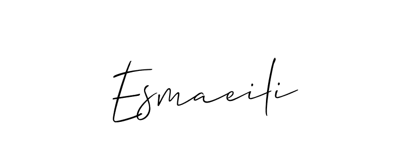 Esmaeili stylish signature style. Best Handwritten Sign (Allison_Script) for my name. Handwritten Signature Collection Ideas for my name Esmaeili. Esmaeili signature style 2 images and pictures png