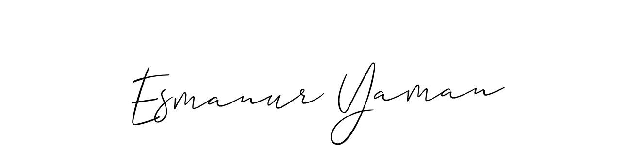 You should practise on your own different ways (Allison_Script) to write your name (Esmanur Yaman) in signature. don't let someone else do it for you. Esmanur Yaman signature style 2 images and pictures png
