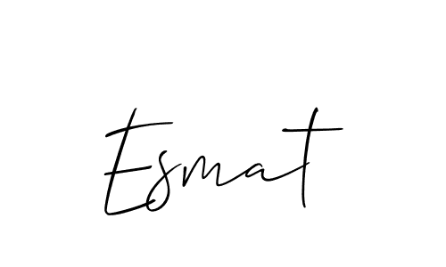 if you are searching for the best signature style for your name Esmat. so please give up your signature search. here we have designed multiple signature styles  using Allison_Script. Esmat signature style 2 images and pictures png