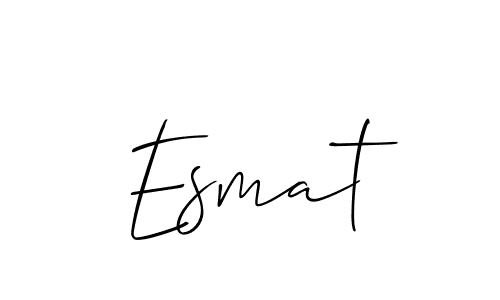 It looks lik you need a new signature style for name Esmat. Design unique handwritten (Allison_Script) signature with our free signature maker in just a few clicks. Esmat signature style 2 images and pictures png