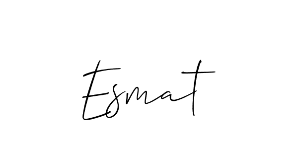 if you are searching for the best signature style for your name Esmat . so please give up your signature search. here we have designed multiple signature styles  using Allison_Script. Esmat  signature style 2 images and pictures png