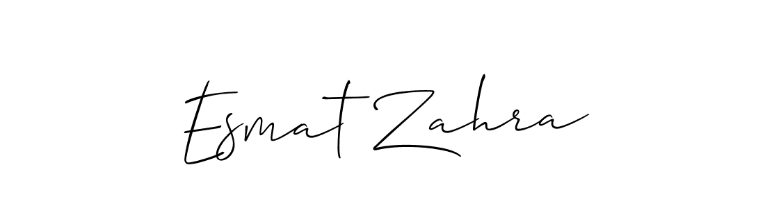 How to make Esmat Zahra signature? Allison_Script is a professional autograph style. Create handwritten signature for Esmat Zahra name. Esmat Zahra signature style 2 images and pictures png