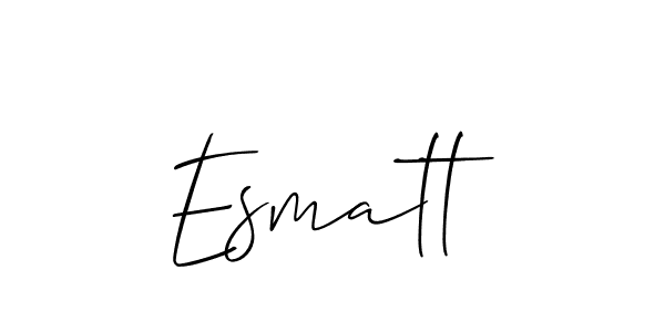 if you are searching for the best signature style for your name Esmatt. so please give up your signature search. here we have designed multiple signature styles  using Allison_Script. Esmatt signature style 2 images and pictures png