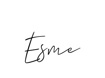 Use a signature maker to create a handwritten signature online. With this signature software, you can design (Allison_Script) your own signature for name Esme. Esme signature style 2 images and pictures png