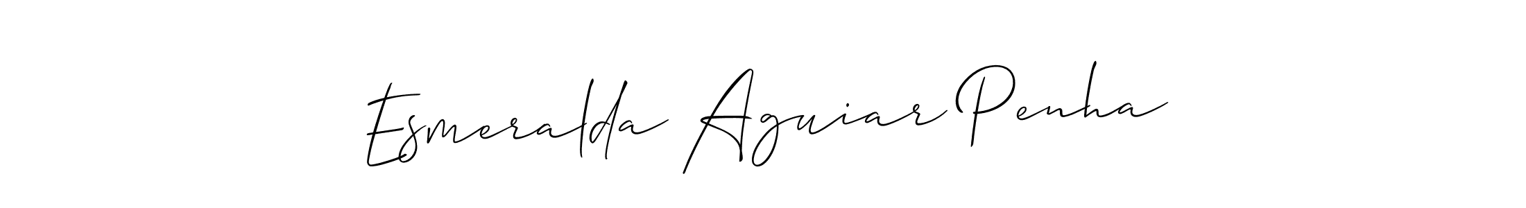 Create a beautiful signature design for name Esmeralda Aguiar Penha. With this signature (Allison_Script) fonts, you can make a handwritten signature for free. Esmeralda Aguiar Penha signature style 2 images and pictures png