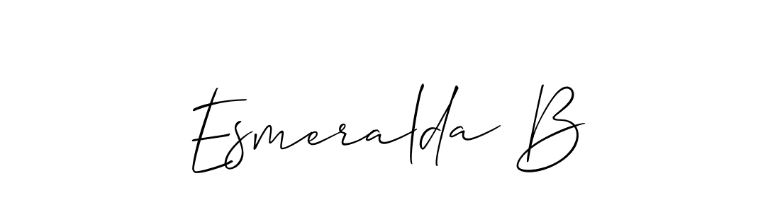 Check out images of Autograph of Esmeralda B name. Actor Esmeralda B Signature Style. Allison_Script is a professional sign style online. Esmeralda B signature style 2 images and pictures png