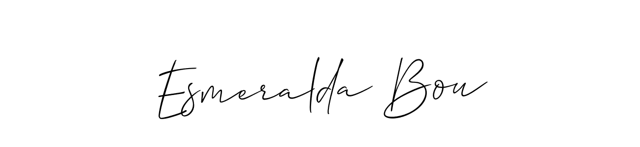 Also You can easily find your signature by using the search form. We will create Esmeralda Bou name handwritten signature images for you free of cost using Allison_Script sign style. Esmeralda Bou signature style 2 images and pictures png