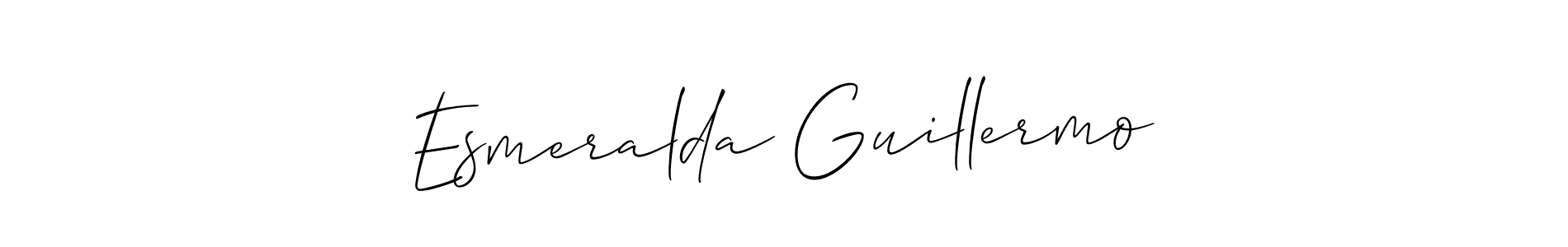 Design your own signature with our free online signature maker. With this signature software, you can create a handwritten (Allison_Script) signature for name Esmeralda Guillermo. Esmeralda Guillermo signature style 2 images and pictures png