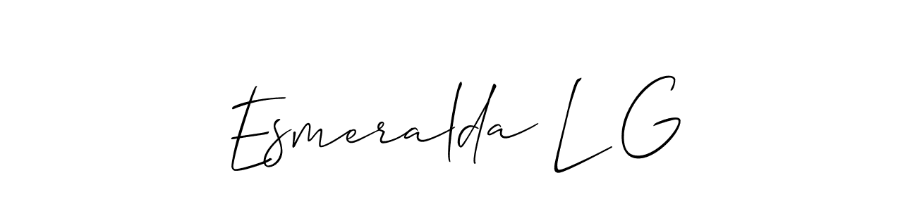 Best and Professional Signature Style for Esmeralda L G. Allison_Script Best Signature Style Collection. Esmeralda L G signature style 2 images and pictures png