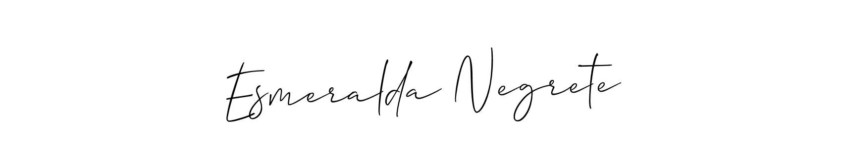 You should practise on your own different ways (Allison_Script) to write your name (Esmeralda Negrete) in signature. don't let someone else do it for you. Esmeralda Negrete signature style 2 images and pictures png