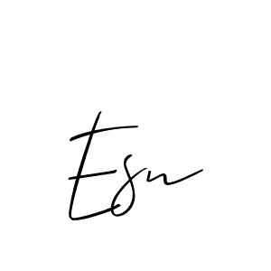 Design your own signature with our free online signature maker. With this signature software, you can create a handwritten (Allison_Script) signature for name Esn. Esn signature style 2 images and pictures png