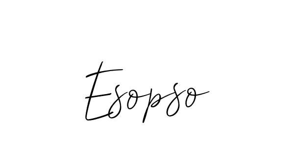 Best and Professional Signature Style for Esopso. Allison_Script Best Signature Style Collection. Esopso signature style 2 images and pictures png