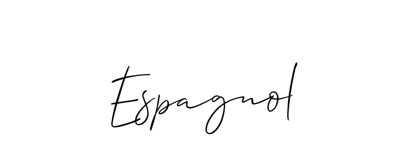 How to make Espagnol name signature. Use Allison_Script style for creating short signs online. This is the latest handwritten sign. Espagnol signature style 2 images and pictures png