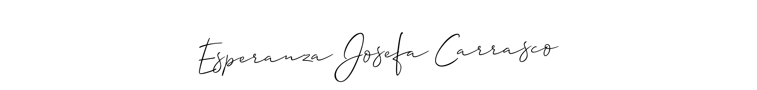 How to Draw Esperanza Josefa Carrasco signature style? Allison_Script is a latest design signature styles for name Esperanza Josefa Carrasco. Esperanza Josefa Carrasco signature style 2 images and pictures png