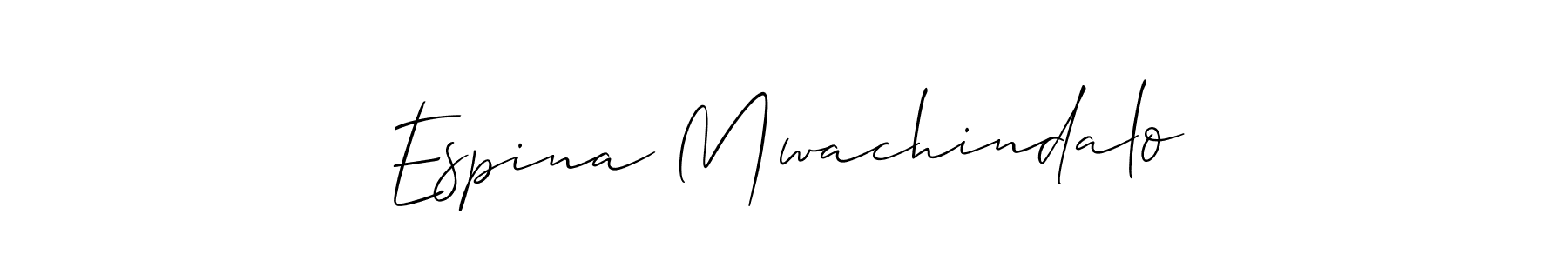 How to Draw Espina Mwachindalo signature style? Allison_Script is a latest design signature styles for name Espina Mwachindalo. Espina Mwachindalo signature style 2 images and pictures png
