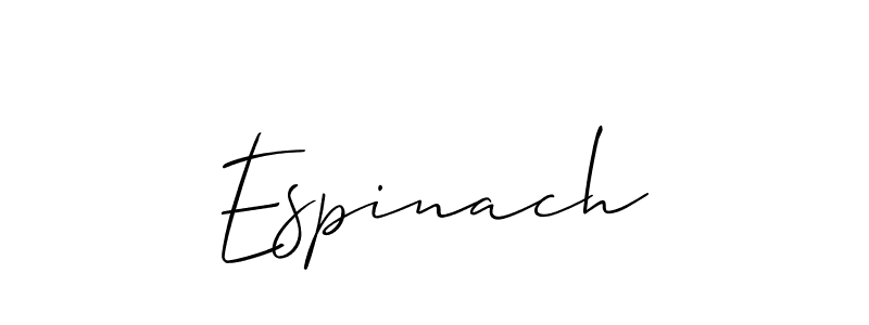 Create a beautiful signature design for name Espinach. With this signature (Allison_Script) fonts, you can make a handwritten signature for free. Espinach signature style 2 images and pictures png