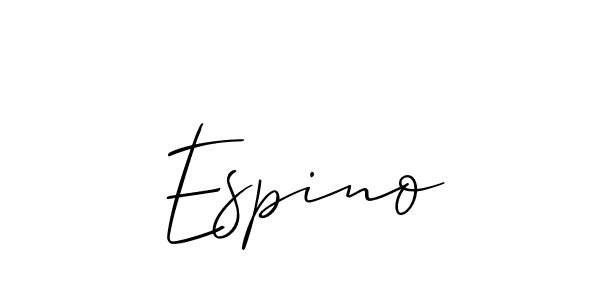 How to make Espino signature? Allison_Script is a professional autograph style. Create handwritten signature for Espino name. Espino signature style 2 images and pictures png