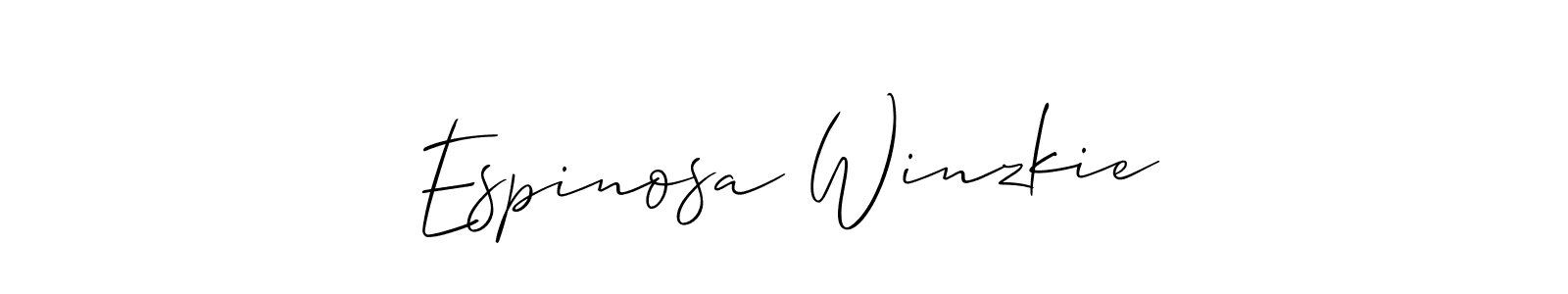 Allison_Script is a professional signature style that is perfect for those who want to add a touch of class to their signature. It is also a great choice for those who want to make their signature more unique. Get Espinosa Winzkie name to fancy signature for free. Espinosa Winzkie signature style 2 images and pictures png