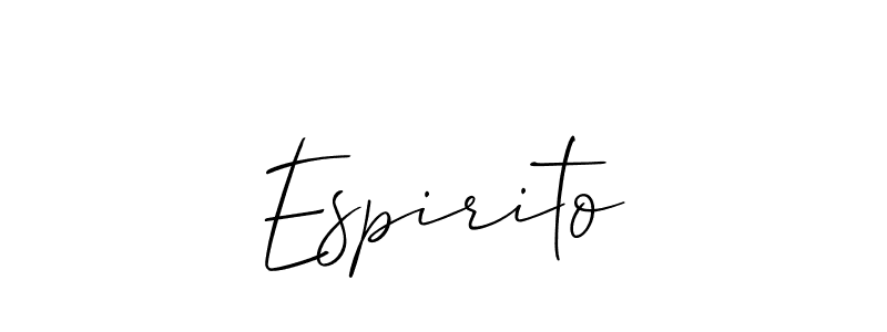 Design your own signature with our free online signature maker. With this signature software, you can create a handwritten (Allison_Script) signature for name Espirito. Espirito signature style 2 images and pictures png