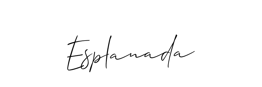 Create a beautiful signature design for name Esplanada. With this signature (Allison_Script) fonts, you can make a handwritten signature for free. Esplanada signature style 2 images and pictures png