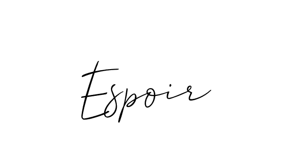 You should practise on your own different ways (Allison_Script) to write your name (Espoir) in signature. don't let someone else do it for you. Espoir signature style 2 images and pictures png