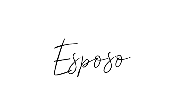 You should practise on your own different ways (Allison_Script) to write your name (Esposo) in signature. don't let someone else do it for you. Esposo signature style 2 images and pictures png
