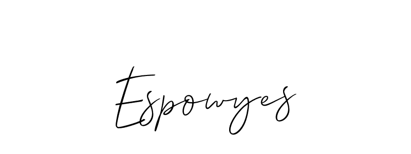 Also You can easily find your signature by using the search form. We will create Espowyes name handwritten signature images for you free of cost using Allison_Script sign style. Espowyes signature style 2 images and pictures png