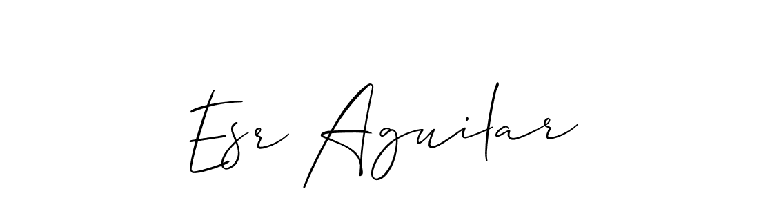 Use a signature maker to create a handwritten signature online. With this signature software, you can design (Allison_Script) your own signature for name Esr Aguilar. Esr Aguilar signature style 2 images and pictures png