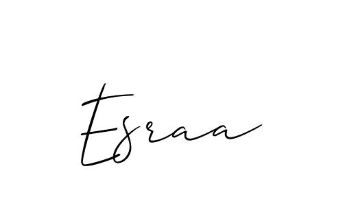 Design your own signature with our free online signature maker. With this signature software, you can create a handwritten (Allison_Script) signature for name Esraa. Esraa signature style 2 images and pictures png