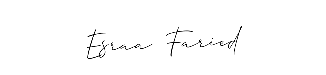 Also we have Esraa  Faried name is the best signature style. Create professional handwritten signature collection using Allison_Script autograph style. Esraa  Faried signature style 2 images and pictures png