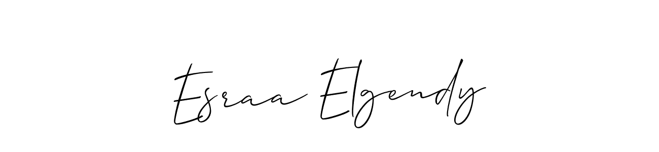 How to make Esraa Elgendy signature? Allison_Script is a professional autograph style. Create handwritten signature for Esraa Elgendy name. Esraa Elgendy signature style 2 images and pictures png