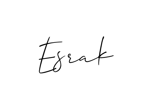 Also we have Esrak name is the best signature style. Create professional handwritten signature collection using Allison_Script autograph style. Esrak signature style 2 images and pictures png