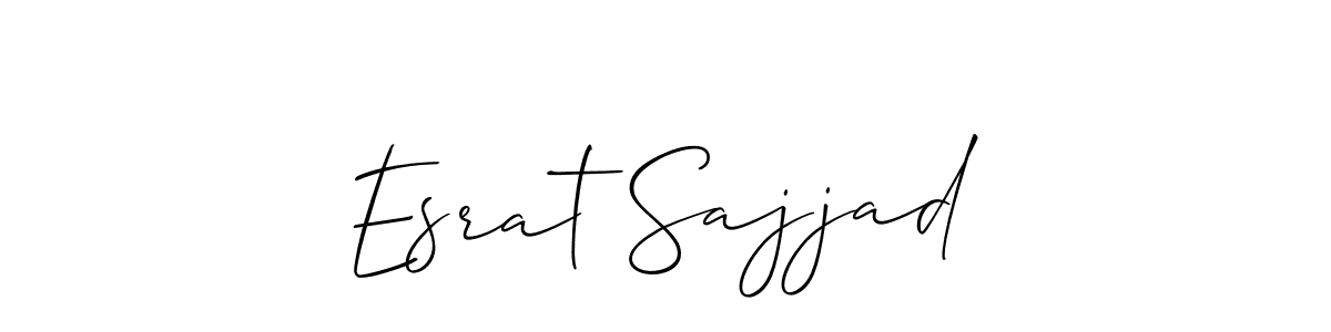 Design your own signature with our free online signature maker. With this signature software, you can create a handwritten (Allison_Script) signature for name Esrat Sajjad. Esrat Sajjad signature style 2 images and pictures png