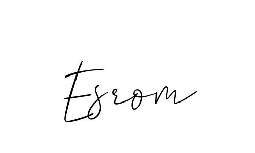 Use a signature maker to create a handwritten signature online. With this signature software, you can design (Allison_Script) your own signature for name Esrom. Esrom signature style 2 images and pictures png