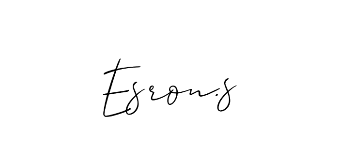 Also You can easily find your signature by using the search form. We will create Esron.s name handwritten signature images for you free of cost using Allison_Script sign style. Esron.s signature style 2 images and pictures png