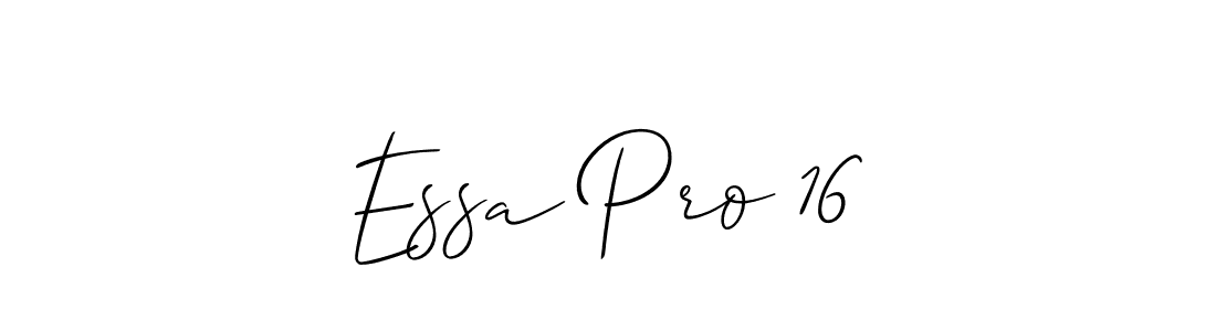 Make a short Essa Pro 16 signature style. Manage your documents anywhere anytime using Allison_Script. Create and add eSignatures, submit forms, share and send files easily. Essa Pro 16 signature style 2 images and pictures png