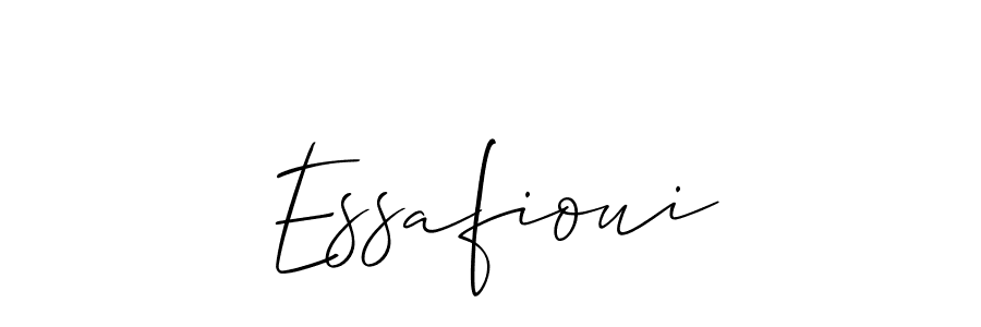 Also we have Essafioui name is the best signature style. Create professional handwritten signature collection using Allison_Script autograph style. Essafioui signature style 2 images and pictures png
