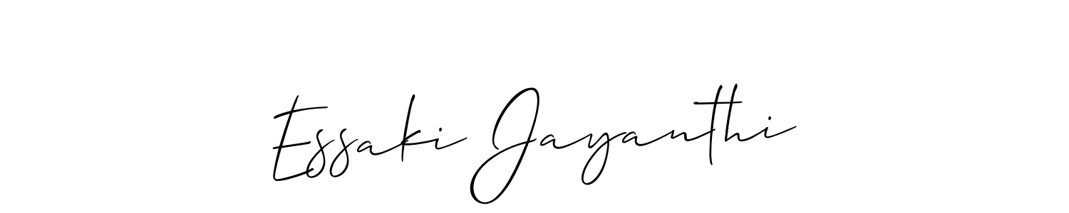 Also we have Essaki Jayanthi name is the best signature style. Create professional handwritten signature collection using Allison_Script autograph style. Essaki Jayanthi signature style 2 images and pictures png