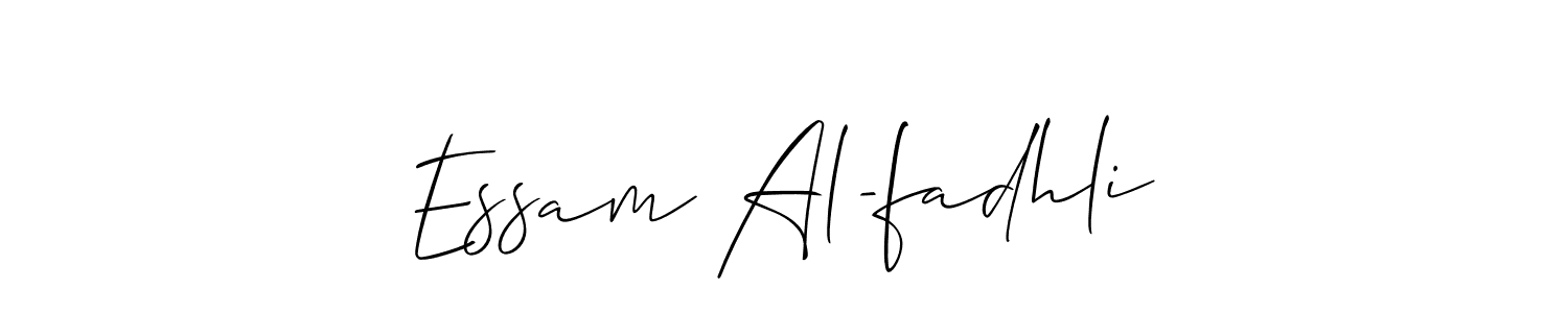 Check out images of Autograph of Essam Al-fadhli name. Actor Essam Al-fadhli Signature Style. Allison_Script is a professional sign style online. Essam Al-fadhli signature style 2 images and pictures png