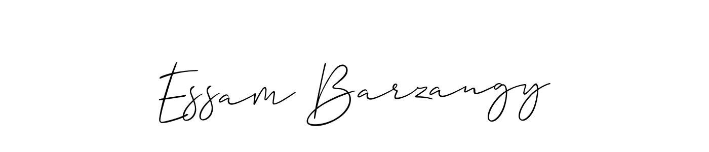 It looks lik you need a new signature style for name Essam Barzangy. Design unique handwritten (Allison_Script) signature with our free signature maker in just a few clicks. Essam Barzangy signature style 2 images and pictures png