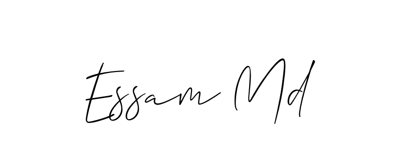 Also You can easily find your signature by using the search form. We will create Essam Md name handwritten signature images for you free of cost using Allison_Script sign style. Essam Md signature style 2 images and pictures png