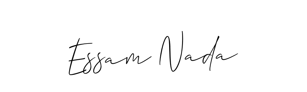 You should practise on your own different ways (Allison_Script) to write your name (Essam Nada) in signature. don't let someone else do it for you. Essam Nada signature style 2 images and pictures png